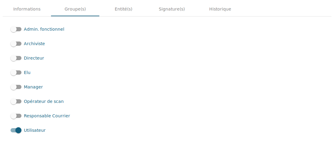 Choix du groupe