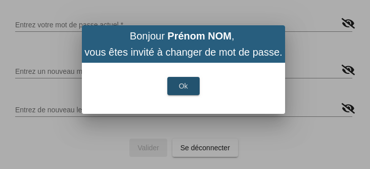 Première connexion