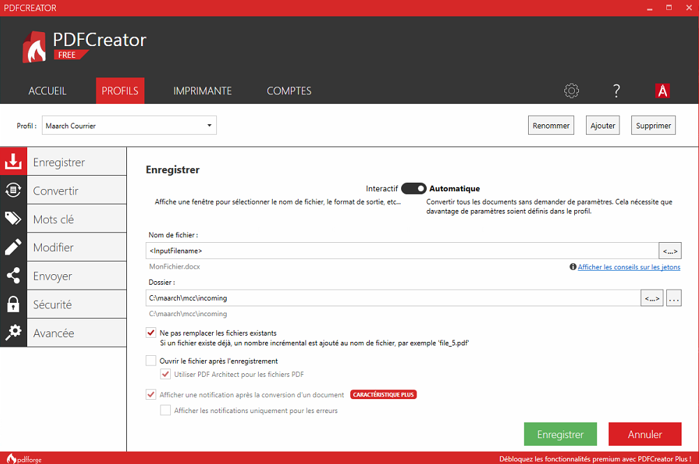 PDFCreator param 1