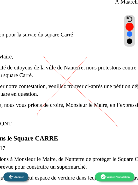 Saisie annotation