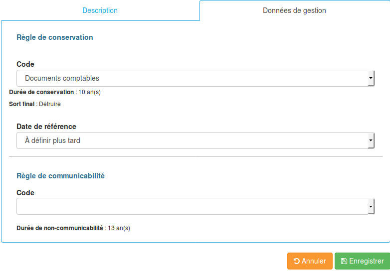 Règles de gestion
